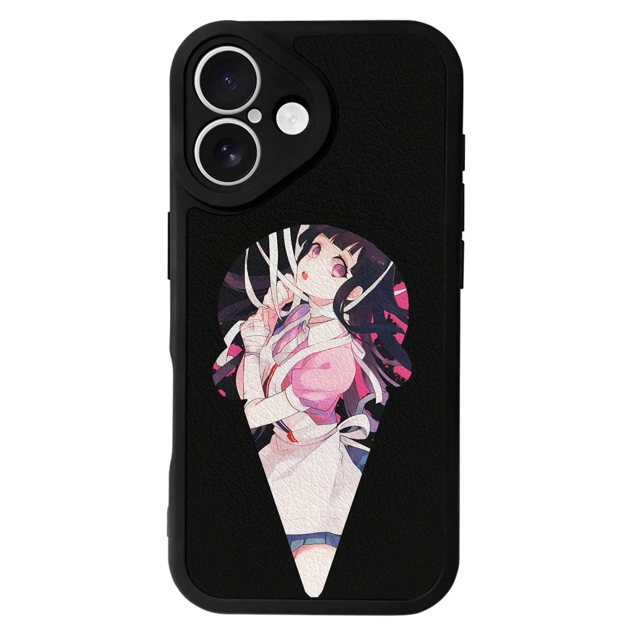 ダンガンロンパ グッズ,罪木蜜柑 - IPhone 16シリーズ対応 ・ シリコンスマホケース ・ レザー調 ・ 高精度フィット ・ 耐衝撃 ・ ワイヤレス充電対応 ・ 精密カット